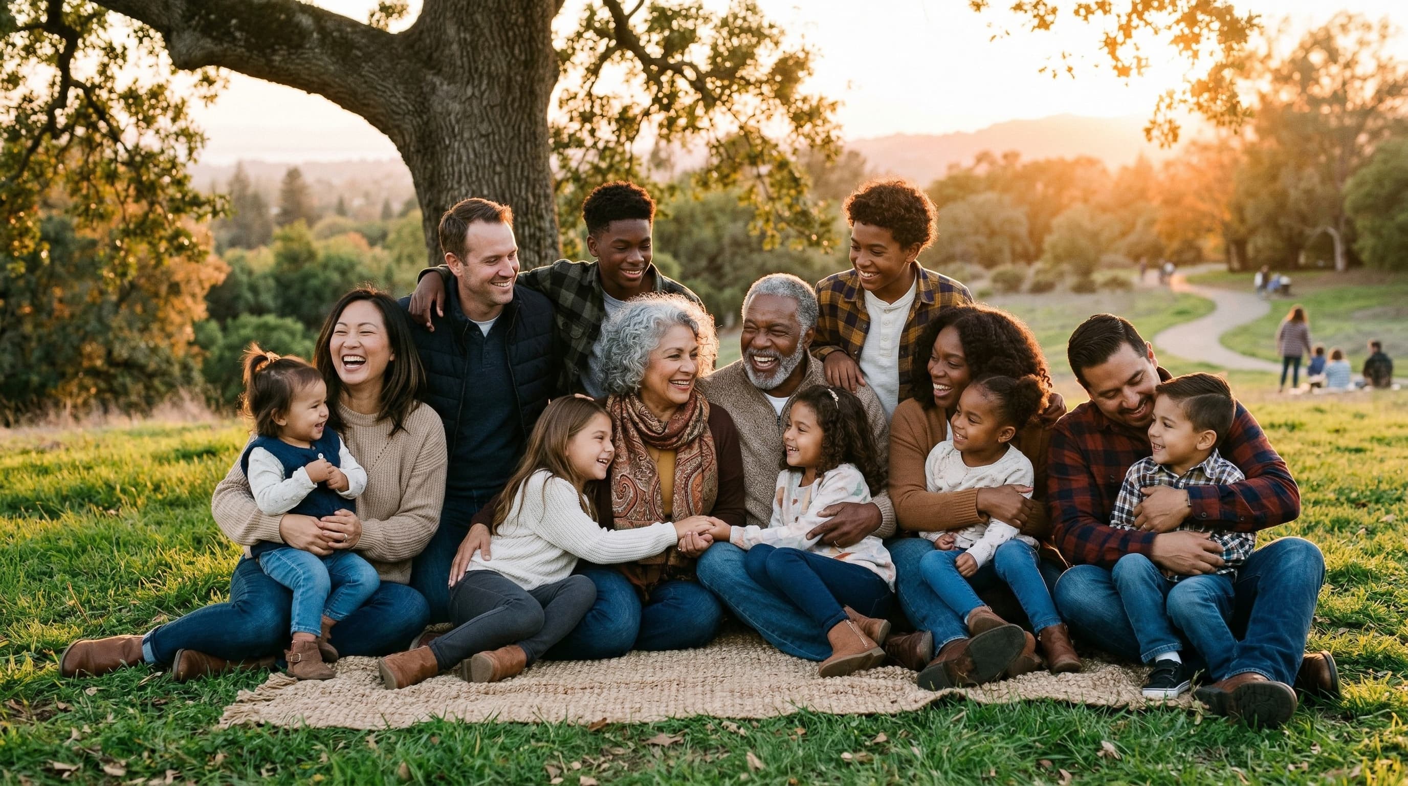 Multigenerational family protected by life insurance